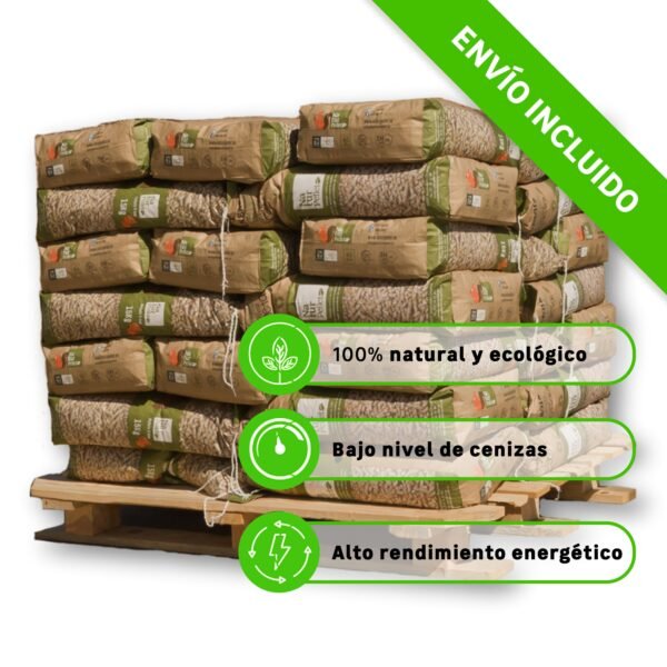 Palet de 35 Sacos de Pellet Naturpellet (525 kg) EN Plus A1