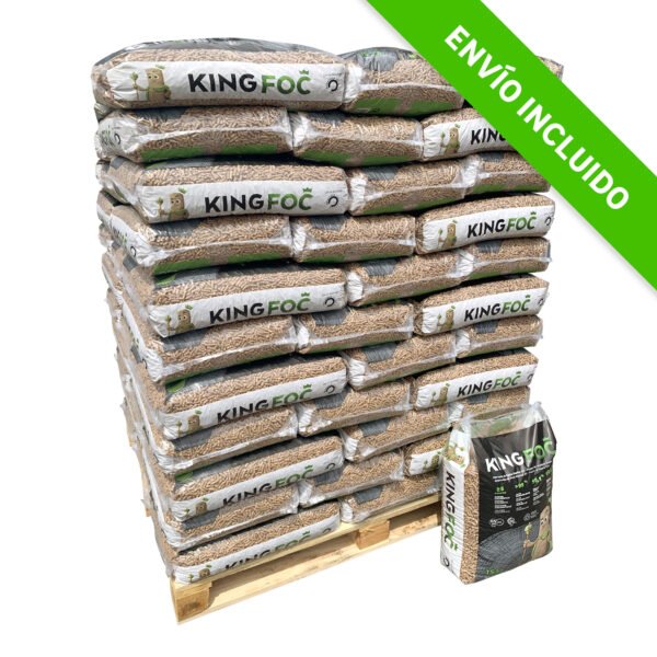 Palet de 77 Sacos de Pellet Kingfoc (1155 kg) EN Plus A1