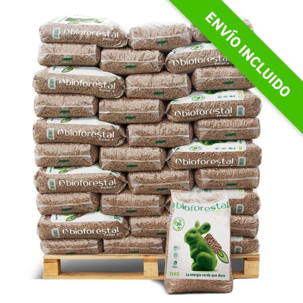 Palet de 70 Sacos de Pellet Bioforestal (1050 kg) EN Plus A1